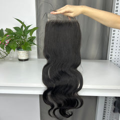 Burmese Virgin High-end HD Closure 4x4 5x5 #1B
