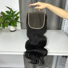 Burmese Virgin High-end HD Closure 4x4 5x5 #1B