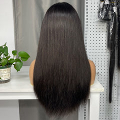 Vietnamese Raw Custom Closure HD Wig #1B 6x6