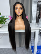 Vietnamese Raw Custom Closure HD Wig #1B 2x6 4x4 5x5