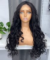 Burmese Virgin Custom Closure Wig High-end HD #1B 2x6 4x4 5x5 6x6