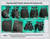 Top Raw Weft Thicker Drawn #1B