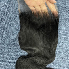 Burmese Raw HD Closure 4x4 5x5 #1B