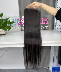 Burmese Raw HD Closure 4x4 5x5 #1B