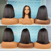 Vietnamese Raw HD Bob Wig #1B 220%
