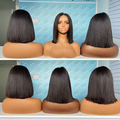 Vietnamese Raw HD Bob Wig #1B 220%