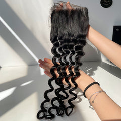 Burmese Virgin High-end HD Closure 4x4 5x5 #1B