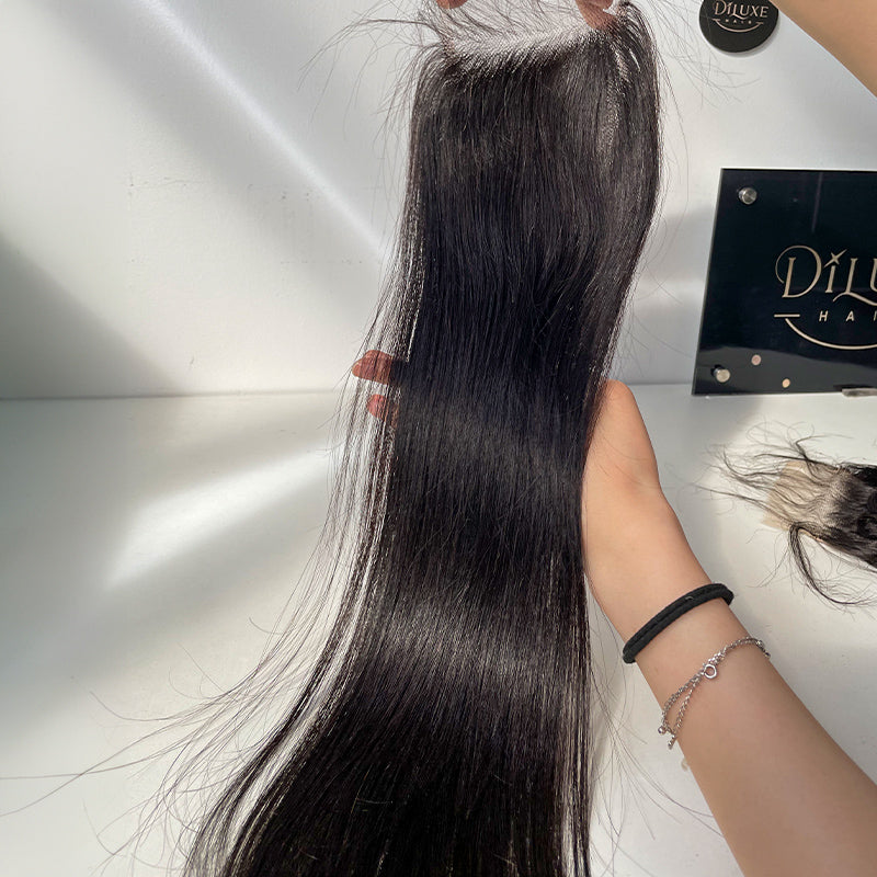 Burmese Virgin High-end HD Closure 4x4 5x5 #1B