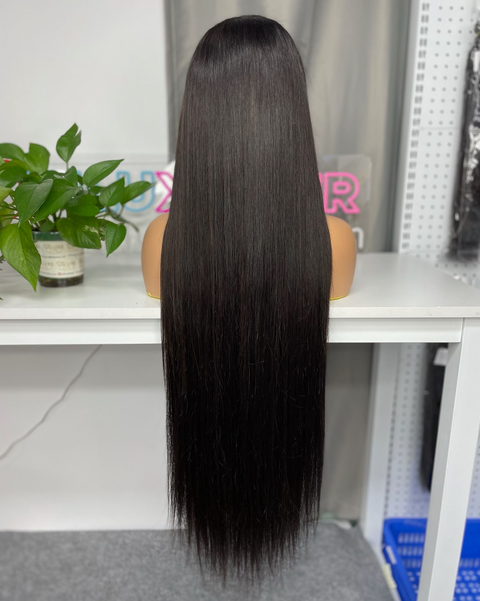 VR Custom Closure HD Wig #1B 2x6 4x4 5x5