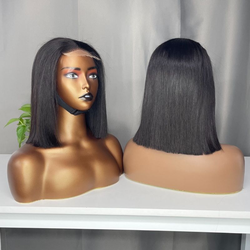 Burmese Raw HD Bob Wig #1B 180%